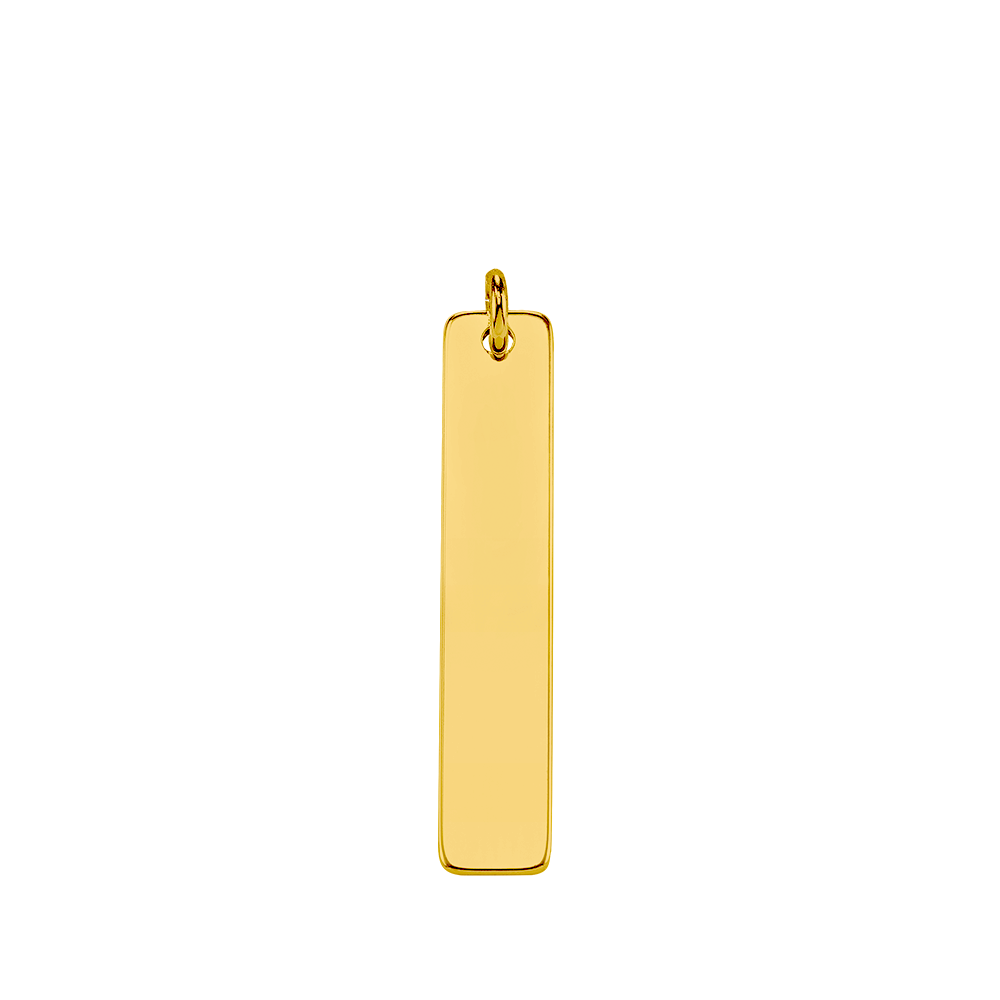 Gravurplättchen Bar | 30x6mm Plättchen | vergoldet