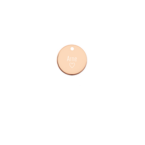 Gravurplättchen Midi | 11mm Plättchen | rosé vergoldet